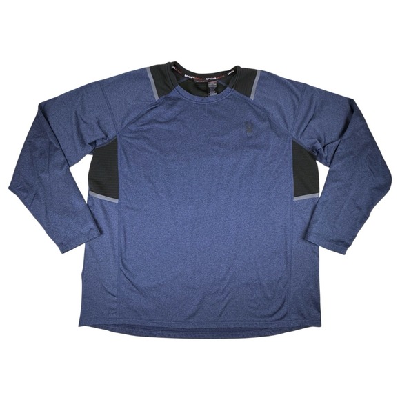 Spyder Other - Spyder Active Shirt Mens XL Blue Long Sleeve Stretch Pullover Poly Spandex